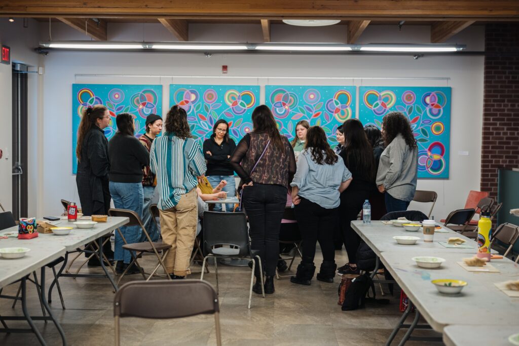 A photo from the recently held beading symposium at the Thunder Bay Art Gallery. Photo credit: @thunderbayartgallery on Instagram